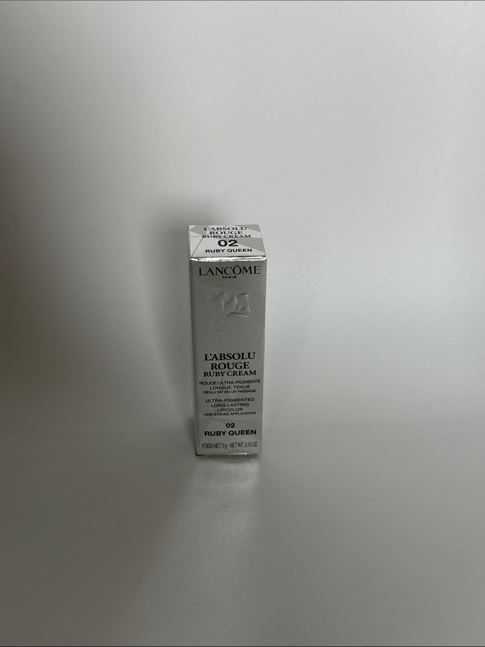 Lancome L'Absolu Rouge Ruby-Cream Lipstick - Silver Box (02 Ruby Queen)